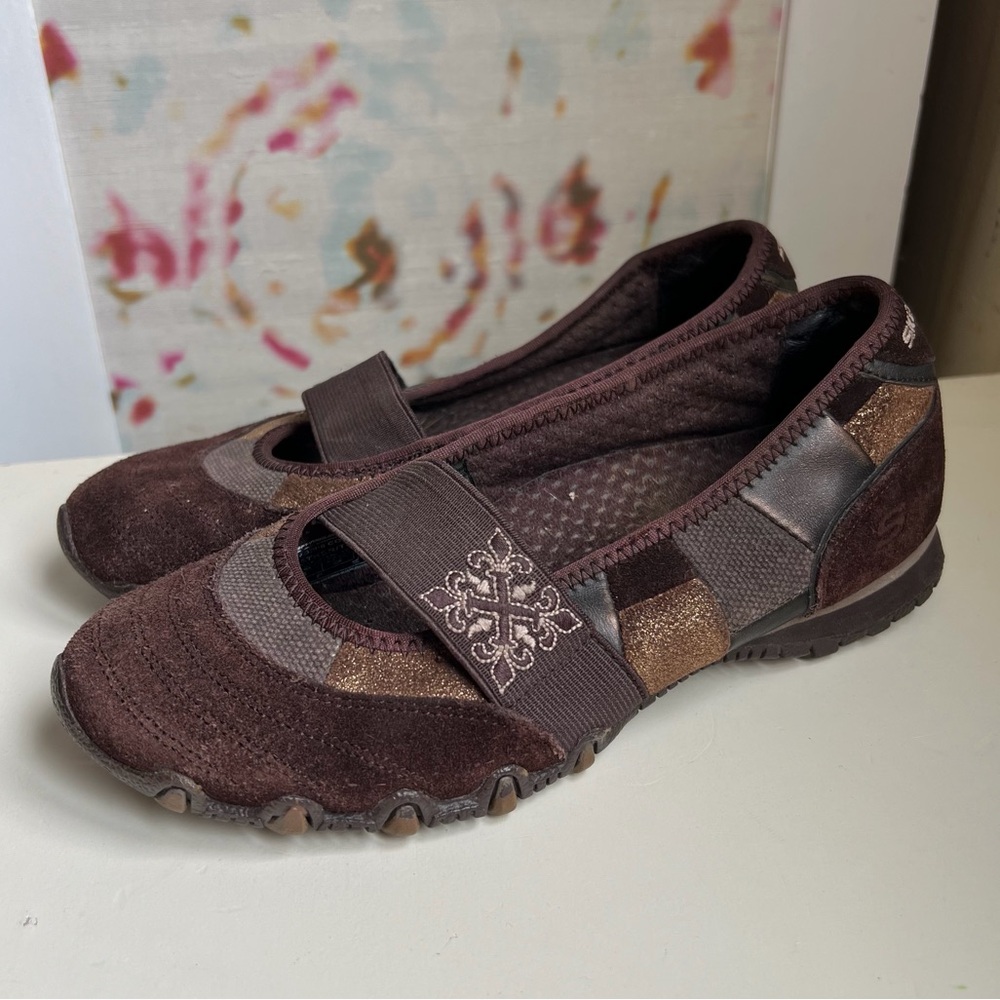 Skechers Brown Leather Mary Jane’s